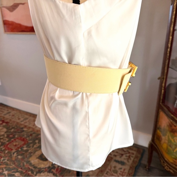 Escada Gold and Cream Belt - Picture 5 of 9